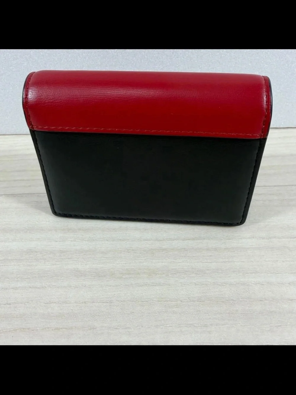 Mulberry Tri-Color Leather Envelope Wallet - Red, Black & Cream